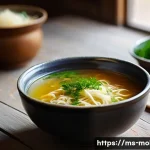 몰도바 전통 음식 - **Prompt for Zama Soup:**
"A cozy, rustic close-up of a steaming bowl of traditional Moldovan Za...